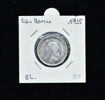 5 LIRE SAN MARINO 1935