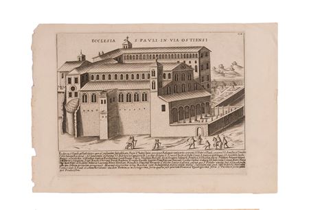 Giacomo Lauro (1550 - 1605) ECCLESIA S. PAVLI . IN . VIA . OSTIENSI