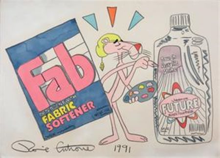 Ronnie Cutrone New York 1948 Fab Future, 1991 Acquerello e grafite su carta,...