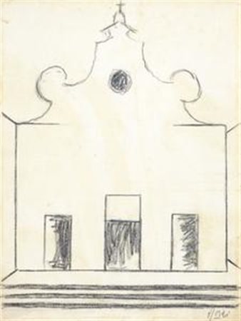 Ottone Rosai Firenze 1895 - Ivrea (To) 1957 S. Spirito, 1954 ca. Carboncino...