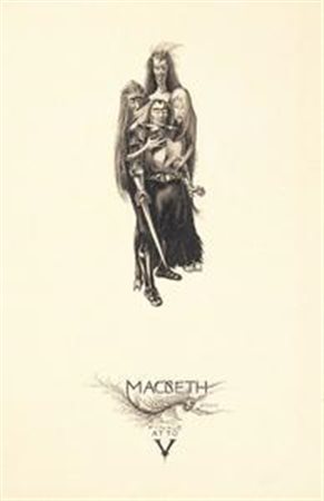 Alberto Martini Oderzo (Tv) 1876 - Milano 1954 Macbeth - La selva di Birnam -...