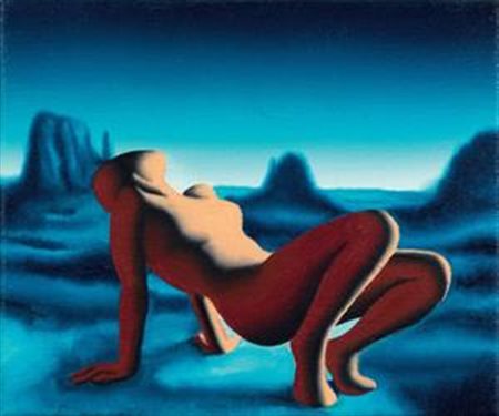 Mark Kostabi Los Angeles 1960 Slow Revelation, 2004 Olio su tela, cm. 25,5x30...