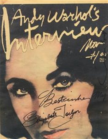 Andy Warhol Pittsburgh 1928 - New York 1987 Interview Liz Taylor Intervento...