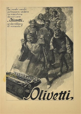 Anonimo OLIVETTI stampa su carta, cm 42x30