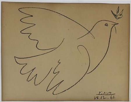Pablo (after) Picasso "Colombe" 1961
litografia a colori su carta Arches
cm 49,5