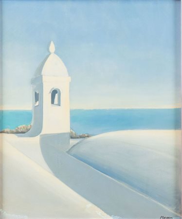 RANDALL MORGAN (Knightstown 1920 - Sorrento 1994) "Veduta marina", 1974....