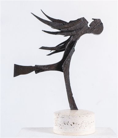 MARIO CEROLI (Castel Frentano 1938) "L'angelo", 2000. Scultura in bronzo su...