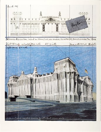 Christo (Gabrovo 1935-New York  2020)  - Wrapped Reichstag, project for Berlin, 1993