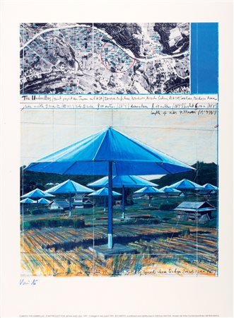 Christo (Gabrovo 1935-New York  2020)  - The umbrellas, joint project for Japan and Usa, 1991, 2003