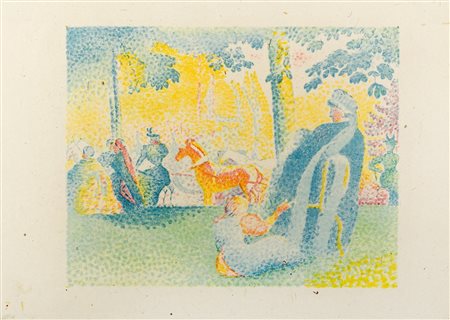 Henri Edmond Cross (Douai  1865-Le Lavandou  1910)  - Nourrices aux champs élisées