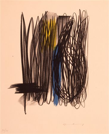 Hans Hartung (Lipsia 1904-Antibes 1989)  - L différée-1, 1974