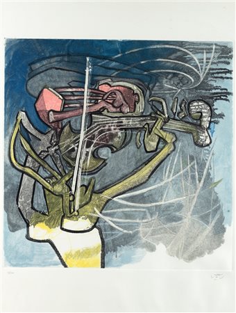 Roberto Sebastian Matta (Santiago Del Cile  1911-Civitavecchia 2002)  - Composizione