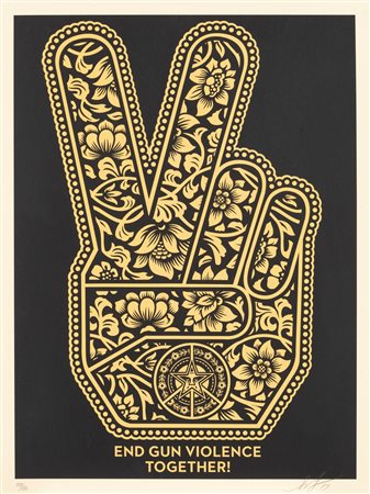 Obey Shepard Fairey (Charleston 1970)  - End gun violence, 2019