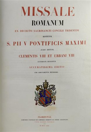 MISSALE ROMANUM EX DECRETO SACROSANCTI CONCILII TRIDENTINI S. PII V...