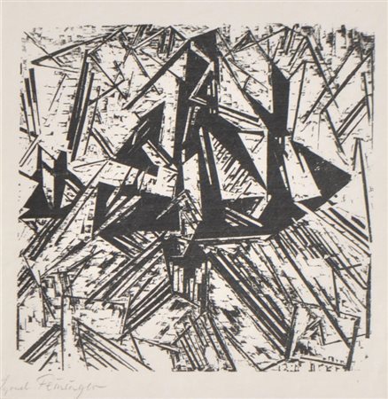 Lyonel Feininger (New York 1871 - 1956) Barke und Brigg auf See,...