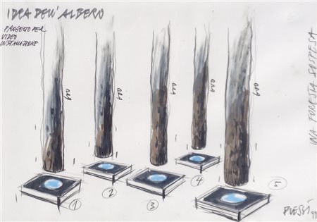 Fabrizio Plessi (Reggio Emilia 1940) Idea dell'albero, 1999;Progetto per...