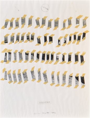 Cosimo Rizatto Souvenir, 1975;Tecnica mista/collage su carta, 44,5 x 34 cm...