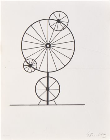 Ettore Colla (Parma 1896 - Rom/Roma 1968) Senza titolo;Litografia in b/n su...