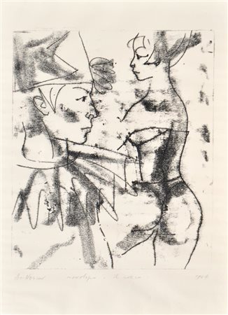 Atanas Neicov (1924) Il circo, 1964;Monotipo su carta, 47 x 65 cm Firma,...