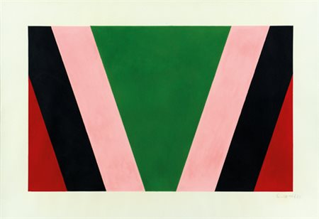 KENNETH NOLAND Asheville (North Carolina) 1924 American pink, 1983 acrilici...