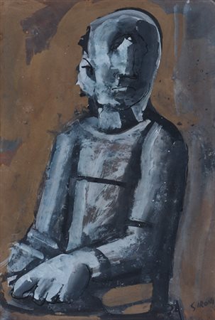 MARIO SIRONI Sassari 12/05/1885 - Milano 05/08/1961 Figura in grigio, 1959...