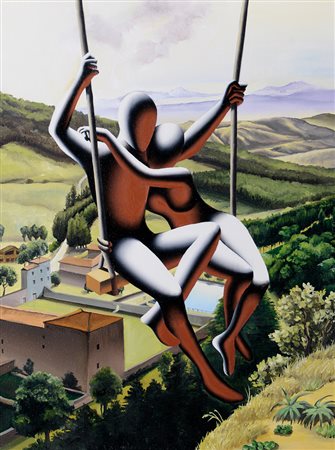 MARK KOSTABI Los Angeles 1960 Backdrop, 2002 acrilici su tela cm. 61x45,7;...