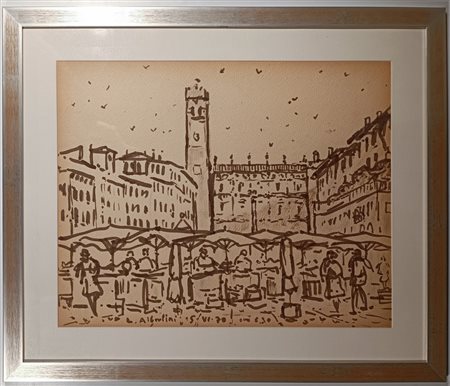 Luciano Albertini - Verona, Piazza delle Erbe, 1970