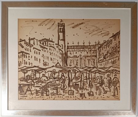 Luciano Albertini - Verona, Piazza delle Erbe, 1970