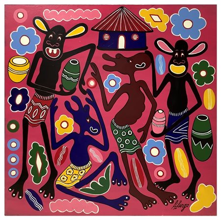 Lilanga George (Kikwetu 1934-Dar es Salaam 2005) - Senza titolo, 1998