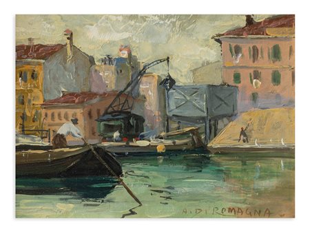 ALFREDO DI ROMAGNA (1913-1979) - Darsena di Porta Ticinese