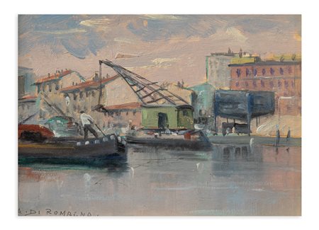 ALFREDO DI ROMAGNA (1913-1979) - La darsena