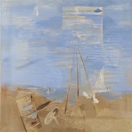 Alberto Gianquinto "La spiaggia" 1976
olio su tela
cm 198x198
Firmato e datato 1