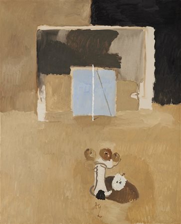 Alberto Gianquinto "Il piccolo cielo" 1989
olio su tela
cm 100x80
Siglato e data