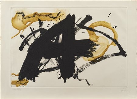 Antoni Tapies "Carmi I" 1993
acquaforte e carborundum a colori
foglio cm 55,5x76