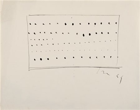 Lucio Fontana "Studi per concetto spaziale" 1949
china su carta
cm 23x29
Firmato