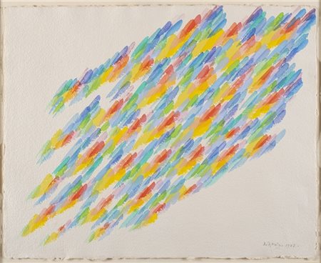 Piero Dorazio "Senza titolo" 1982
acquerello su carta
cm 42,5x53,5
Firmato e dat