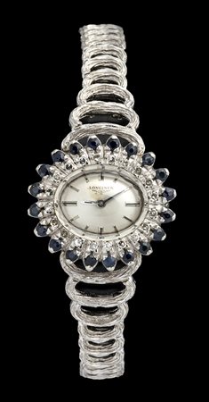  LONGINES: orologio da polso lady in oro e brillanti, anni '50
