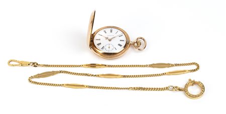 ZENITH: Orologio da tasca con catena in oro