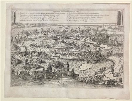 JACQUES COURTOIS DETTO IL BORGOGNONE (1621/ 1676): Obsessi apud Bommeliam Hispani an. 1585 