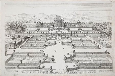 DOMINIQUE BARRIÈRE (C.1622–1678): Villa de l'Ecc.mo S.re Principe Panfilio fuora de la Porta di S. Pancratio