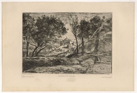 CAMILLE COROT (1796-1875): Souvenir de Toscane