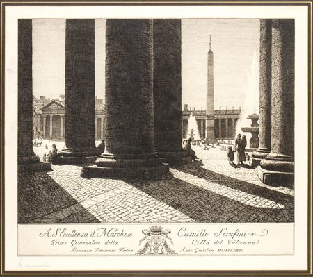 LAURENZIO LAURENZI (1878-1946) : Piazza di San Pietro, 1933-34