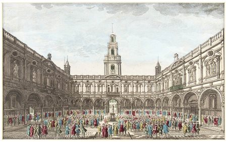 : Vue intérieure de la Bourse royale à Londres