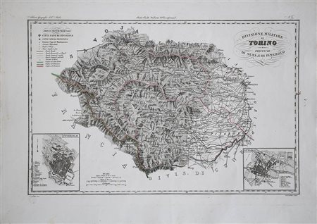 ATTILIO ZUCCAGNI ORLANDINI (1784 - 1872): Divisione Militare di Torino Provincie di Susa e Pinerolo