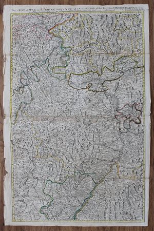 GUILLAUME  DELISLE (1675-1726): The seat of war on the Rhine being a new map of the course of that river from Basil to Bonn with the adjacent countries