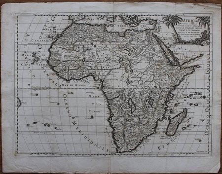 GUILLAUME SANSON (1633-1703): L'Africa. Nuovamente corretta, et accresciuta secondo le relationi più moderne da Guglielmo Sansone, geografo di S.M. Christianissima, 1687