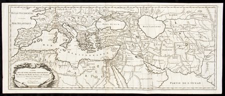 JOSEPH FLAVIUS : Carte Des Quatre Grandes Monarchies, des Assirieens, des Perse, des Grecs, et des Romain…