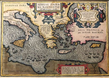 ABRAHAM ORTELIUS (1527-1598): Aeneae Troiani Navigatio Ad Virgilij fex priores Aeneidos, 1594