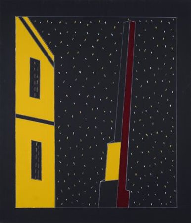 Franco Angeli (Roma, 1935 - 1988) Notturno, anni '80 Smalto su tela, cm....
