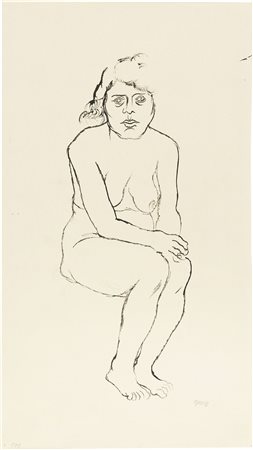 George Grosz, Nudo seduto, 1922